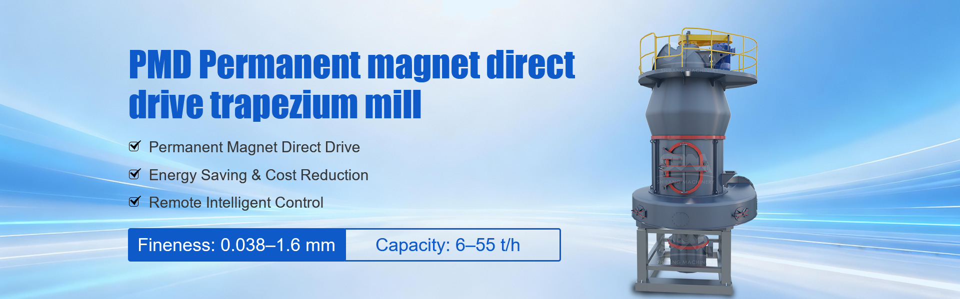 PMD Permanent Magnet Direct-drive Intelligent European Trapezium Mill